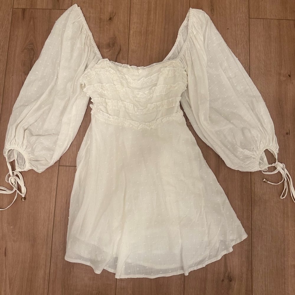 Hello Molly Cream Textured Dress